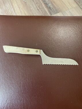 VTG HOAN Cheese slicer Stainless Serrated Knife Wood Handle Japan
